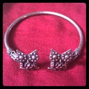 Silver owl bracelet